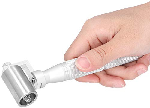 Uadme Tryckrulle i rostfritt stål, 40 mm platt söm, handrulle, heminredning, gör-det-själv-verktyg