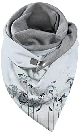 CCOOfhhc Dreieckschal Damen Schals Lässige Weich Kopftücher Dreieck Winterschal Herbstschal mit Button Knopf Löwenzahn Tierdruck ape für Weihnachten Geschenk