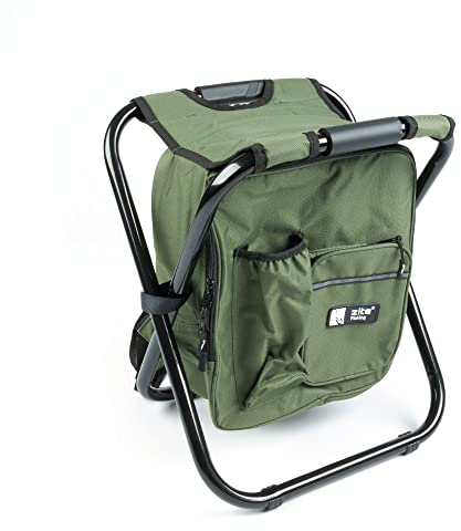 Zite Fishing Angelhocker mit Kühlfach – Angelrucksack Campingstuhl Falt-Hocker & Kühltasche in 1 – Auch toller Sitzhocker für Picknick & Trekking - Wandern