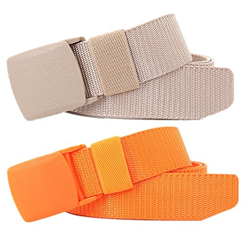 YunYunStrap Nylongürtel Herren Übergröße 170cm, Militärischer Taktischer Gürtel Verstellbare Kunststoffschnalle, 2er Pack