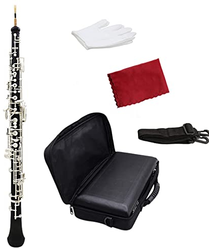 Oboe Professionelle Schwarze Oboe 22 Vernickelte Taste C Halbautomatisches Bakelit-Oboen-Performer-Spielinstrument-Set