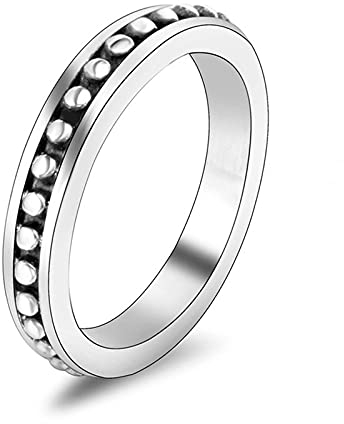 BCughia Vorsteckring Silber, Titan Ring Verlobung Silberring Am Kleinen Finger Breit 3,7 mm Vorschlag Ring Geschenk für Herren und Damen Größe 57 (18.1)