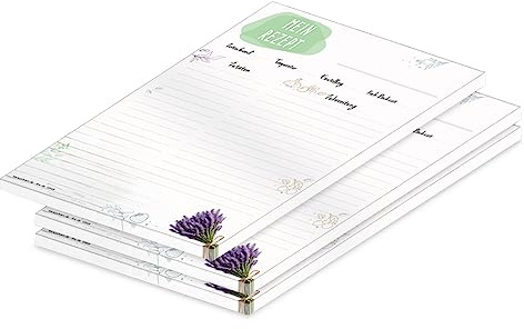 PRICARO Rezeptblock Bouquet, A4, 25 Blatt, 3 Stück