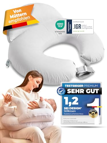 Stillkissen Schwangerschaftskissen Lagerungskissen mit verstellbarem Hüftgurt und Sicherheitskissen – für mehr Sicherheit für Mütter und Baby Seitenschläferkissen Stillkissen Mond pregnancy pillow