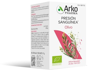 ARKOPHARMA Arkocápsulas Olivo Bio Hoja Olivo Ecológica Pack 80 Cápsulas | Con hoja de olivo ecológica, ayuda a mantener la presión arterial normal. Uso prolongado. Apto veganos.