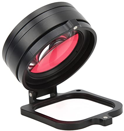 Yctze 16x HD Makroobjektiv med Rödlila Dykfilter, 58 Mm Adapterring och Linsskydd för 9, för Makrofotografering