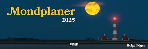 Mondplaner - Wochenplaner 2025 - Ludwig bei Heyne-Verlag - Tischkalender mit Platz für Eintragungen und Monatsübersicht - 32 cm x 10,7 cm