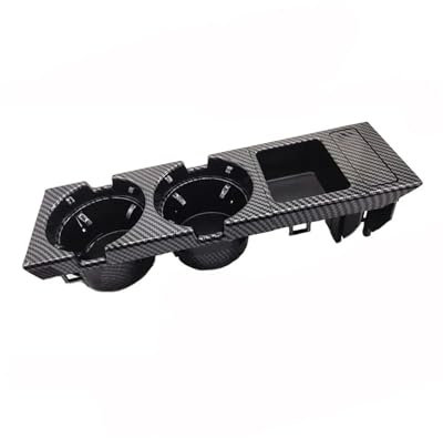 Auto Getränkehalter für Lüftung Für Bmwes 3 Serie Für E46 323i 318I 98-06 Auto Schwarz Carbon Faser Mittelkonsole Wasser Tasse Halter getränke Flaschen Halter Münze Tablett Auto Getränkehalter(Carbon