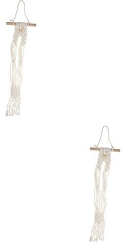 TOPBATHY 2st Hutablage Boho-dekoration Eincremehilfe Hutschachtel Baumwollseil Damen Kappe Kappen Makramee-dekoration Huthalter Für Die Wand Hut-anzeige Hutbügel Für Damen Hutständer Holz
