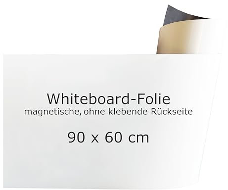 ESENG Pellicola magnetica per lavagna bianca, 90 x 60 cm, senza retro adesivo, ritagliabile