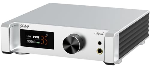 Sabaj A20D de alta resolución USB Audio DAC y amplificador de auriculares, ES9038Pro DAC XMOS I2S Bluetooth 5.0 32bit 768kHz DSD512 MQA, entrada USB/óptico/coaxial con mando a distancia