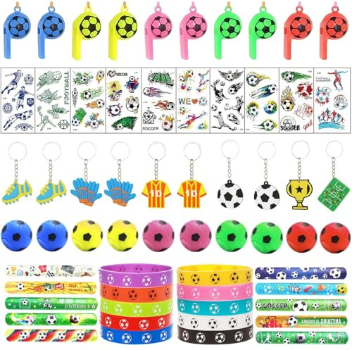 Fakindiy 60 Stück Fußball Party Mitgebsel Kinder, Mitgebsel Kindergeburtstag Fussball, fussball geschenke jungen und Mädchen, fussball deko geburtstag kinder
