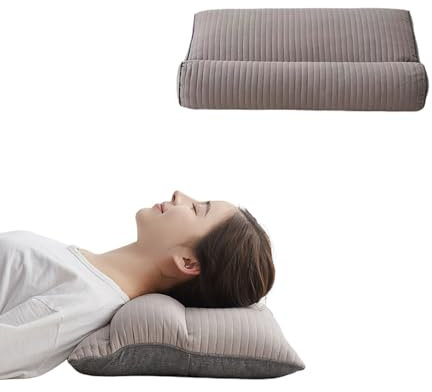 Buchweizen-Nackenkissen mit Reißverschluss, natürliches Buchweizen-Schlafkissen, Buchweizenschalen-Nackenstützkissen lindert Nacken- und Schulterschmerzen