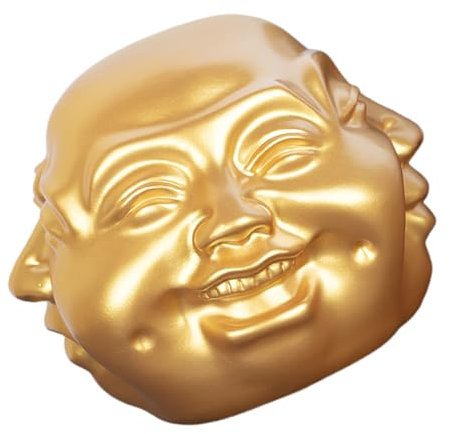 HOLIDYOYO Buddha-Kopf-Figur Aus Kunstharz Vier Darstellend Wut Trauer Glück Für Und Bürodekoration Schreibtischornament Regaldekoration