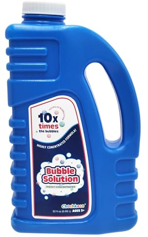 32 oz Concentrated Bubble Solution, Refills up to 2.5 Gallons, Non-Toxic Concentrated Solution for Bubble Machines, Giant Bubble Wands,Bubble Gun and Blowers (Single)