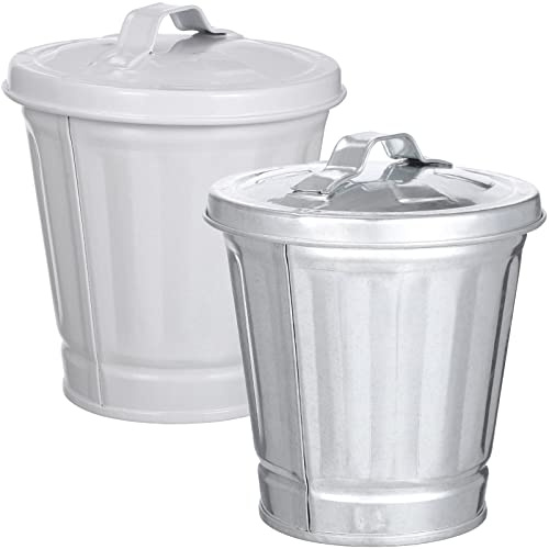 GLEAVI 2 pièces Mini Poubelle de Bureau Poubelle de Table Compacte avec Couvercle Petit Bac à Déchets pour Cuisine Bureau et Plan de Travail Rangement Pratique et Décoration Originale
