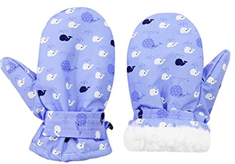 Generisch Moufles chaudes pour tout-petits Gants d'hiver imperméables Gants de dessin animé de neige pour bébé Moufles d'hiver pour filles garçons (G, 2-4 ans)