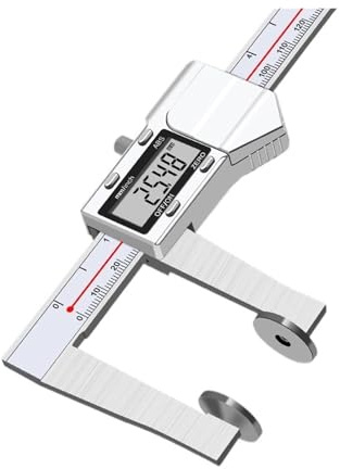 Digitaler Messschieber, 0-150-200 mm Digitaler Messschieber mit Nonius, Scheibenkopf, Schaumstoff-Schwammlineal(0-200mm)