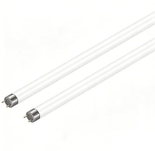 2 Pack T8 Fluorescent Light Tube 18W,Cool White 6500K Flicker-Free, 595mm,G13 Base,Emergency Energy,360° All-Round Lighting for Kitchen,Bathroom,Garage,Cabinet,Office