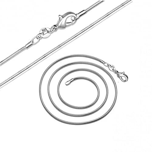 Karabinerverschluss, Schlangen-Rundkette, dünn, 1 mm, Halsreifen, Halsketten, Damen-Schmuckzubehör, hergestellt in China
