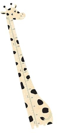 PANGBOER Hölzerne Giraffe Wachstumstabelle Höhenlineal für Wanddekoration Abnehmbare Kinderzimmer Messlatte für Wachstumsverfolgung