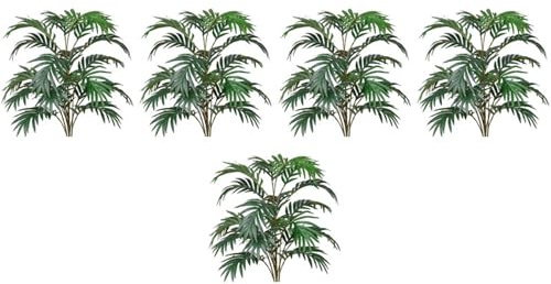 Yoeruers 5X Planta de Palma Artificial Hoja Planta Artificial de Hoja de Palma Grande Tropical Falsa Artificial