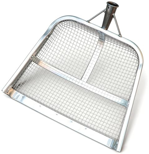 Ameble Pala setacciatrice con Maglia da 12 mm, Robusta e Rinforzata, con Telaio saldato, Ideale per setacciare Il Terreno da Giardino e filtrare i Cereali. Dimensioni: 18, 5 x 14, 2 Pollici.