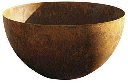 Cuenco redondo oxidado (cuenco semiesférico) – Cuenco decorativo medio: Ø 40 cm – Resistente a la intemperie y a las heladas – Metal/oxidado/óxido – Cuenco de metal para decoración de jardín/jardín