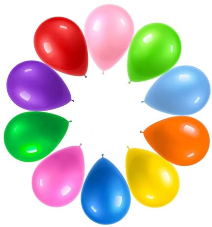 PREXTEX 300Pcs Rainbow Balloons, Multicolor Birthday Pack, 30cm Latex Pastel for Kids, Wedding, Anniversaries & Party Decoration (300pc)