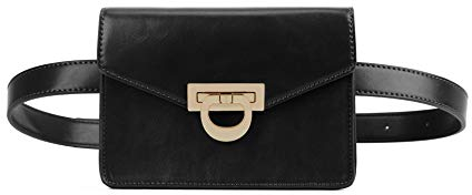 ECOSUSI Gürteltasche Damen Bauchtasche Taillengürtel Hüfttaschen für Frauen Wasserdicht Handytasche Verstellbarer Gurt Umhängetasche für Reise Alltag Outdoor Party Schwarz