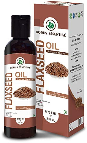 100% Pure Flax Seed Oil (Linseed Oil) - 200ML (6.76 oz) - Premium Quality, GMP Certified, Cruelty Free, Kosher and Halal Certified