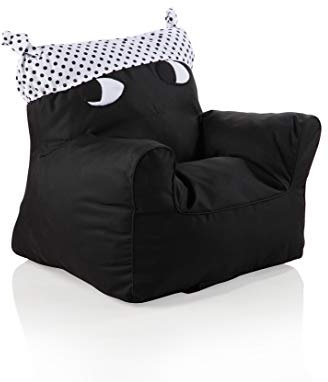 Sweety Toys 11520 Sessel Kindersessel schwarz mit weissem Hut- Indoor/Outdoor-Waterproof