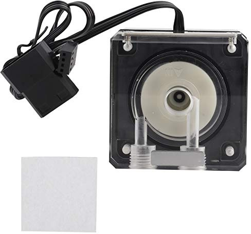 Annadue PU-FS4-J Bomba de líquido, D + 4 Pines 800L/H Refrigerador de líquido Mini Bomba RGB PC en acrílico, vacío de 5000 RPM y Carga de 3000 RPM