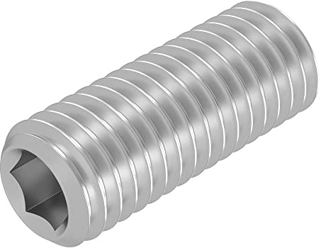 SECCARO Gewindestift mit Kegelkuppe M6 x 14 mm, Edelstahl V2A VA A2, DIN 913 / ISO 4026, Innensechskant, 20 Stück