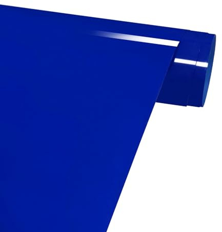 Vinile a trasferimento termico, film termoadesivo in tessuto 30,5 cm × 3 m, film in tessuto per plotter (Blu Neon)