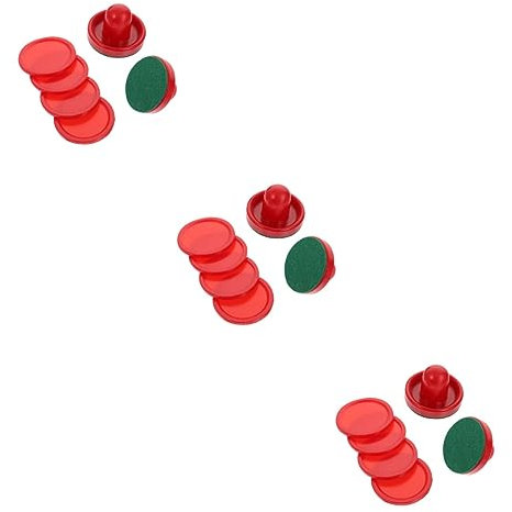 Toddmomy 3sätze Air Hockey Pucks Ersatz Für Tischspiele Robuste Pusher Rote Pucks Und Filzunterlagen Für Spannenden Spielspaß Jedem Spielzimmer