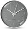 Aolso 20CM Horloge Murale Design Moderne, 8 Pouces Horloge Murale Ronde Moderne Horloge Murale silencieuse, Mouvement à Quartz Silencieux pour Salon, Bureau, Chambre (Gris)