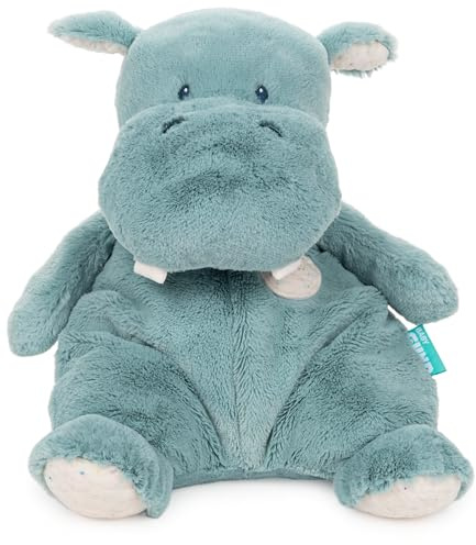 GUND Baby, Kramad flodhäst, mjuk plyschleksak, lämplig för spädbarn och barn, grön färg, 30 cm