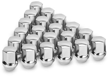 M14x1.5 OEM Lug Nuts for Ram 1500 Jeep Wrangler JL & Grand Cherokee Dodge Charger Chevy Impala Stock Wheels, Set of 20 14mmx1.5 Chrome One-Piece Design Factory Wheel Lug Nut Replace Part No 611-330