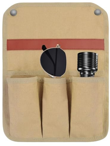 Borsa laterale per sedia da campeggio, Borsa portaoggetti per bracciolo per sedia da campeggio | Borsa portaoggetti per bracciolo per sedia a rotelle - Borsa laterale portaoggetti in tela leggera di g