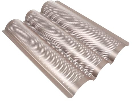 CIYODO 1 Stück Baguette-Form mutfak aksesuarları küchenaccecoires roasting pan küchenasseccoires bakery Sandwich-Brot Zinn Backblech für Brot Brotschimmel Antihaft-Beschichtung Golden