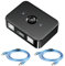 USB Printer Sharing Switch 2 in 1 out, USB B Stampa Commutatore, Adattatore Two Computer Condividi 1 Stampante Switch Manuale, con Luce LED, con 2 Cavo Stampante da 1,5 m