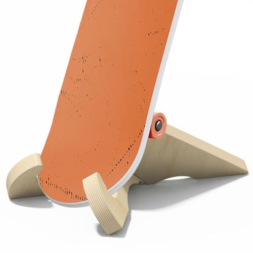 MiOYOOW Skateboard Aufbewahrungsregal, Platzsparender Skateboard-Halter aus Holz, Skateboardständer für Longboards, Snowboards und Skateboards