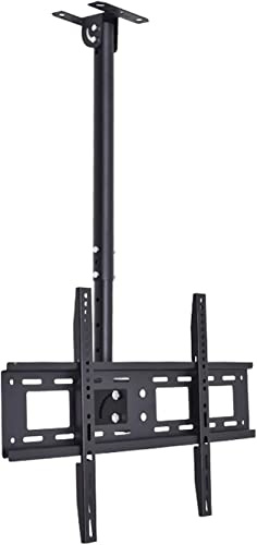 Support de plafond universel pour téléviseurs LCD et incurvés, pivotant et inclinable réglables, supporte jusqu'à 77 kg – Parfait pour le divertissement à la maison et au bureau