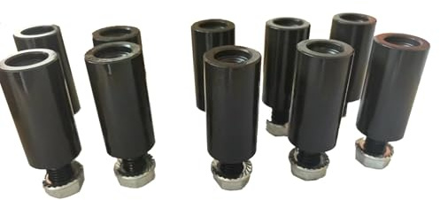 WTK0006 Nitrided 10 Pack Steel 2”(50mm) Height ,5/8 Bottom Diameter, 1 Top Diameter, Multi-Purpose Threaded Riser/Stops,Locator Pin Set for 5/8”(16mm) Hole Welding Tables