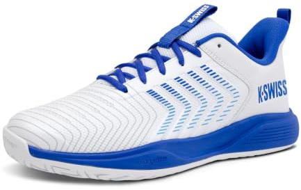 K-Swiss ULTRASHOT Light Tennis Shoe, White/Dazzling Blue/Baltic Sea, 42,5 EU