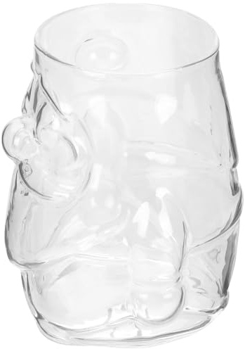 ZUNOXAZ Tasse en Verre de Noël Père Noël 300 Ml Tasse à Eau Résistante à Haute Température pour Maison Bureau et Décoration de Fête Réutilisable