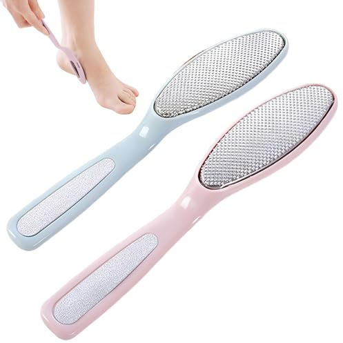 2 Pezzi Lima per Piedi e Talloni, Lima Calli Piedi, Raspa Piedi Professionale Acciaio, Spatola Piedi Talloni Professionale, Gratta Piedi Tallone