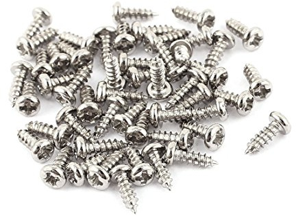 sourcing map Tornillos Phillips Cabeza Plana autoperforantes 50 Piezas M2 x 6mm Inoxidable STL Pernos