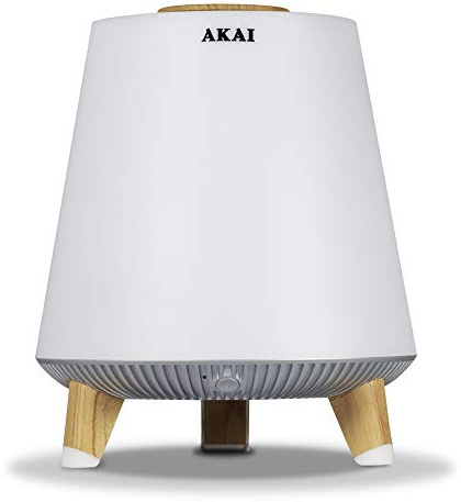 AKAI AKBT80 Speaker Bluetooth e Radio con luci a LED colorate Rifiniture in legno